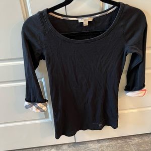 Burberry Nova Check 3/4 Sleeve Top